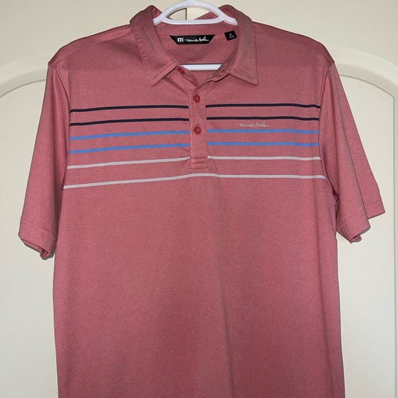 Travis Mathew Golf Polo Red Medium - Picture 2 of 5